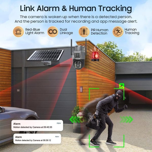 4G Dual Lens PTZ Solar Powered Camera - Image 3